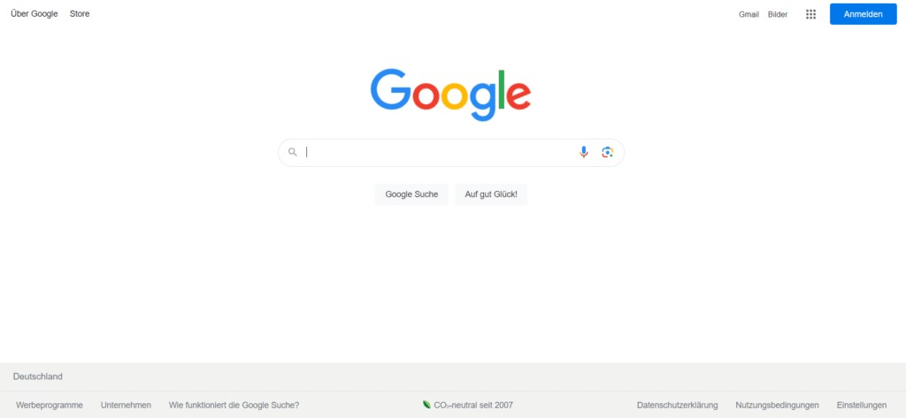 Google als Startseite